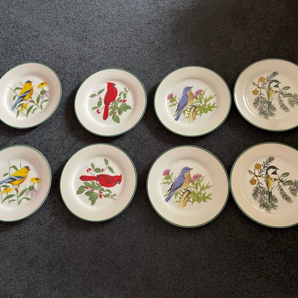 Dining Vintage National Wildlife Federation Bird Plates Set Of 8